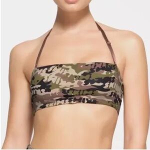 Skims bandeau bikini top camo